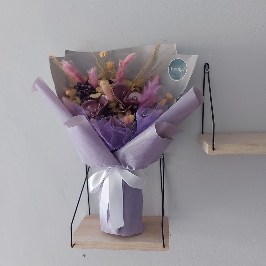 Orchid Hand Bouquet Kado pernikahan, Wisuda, Hari ibu buket bunga kering dried flower jakarta
