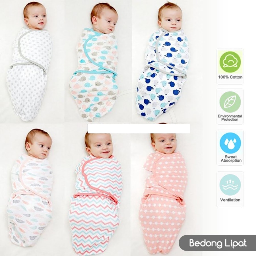 Bedong Instan Lipat Baby Leon - Bedong Bayi Instant Lipat