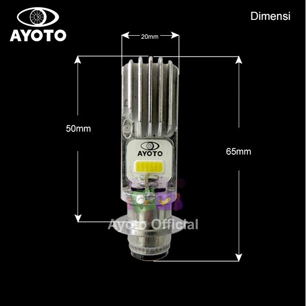 Lampu Depan Motor LED COB H6 12 Watt Putih Super Terang Vario Supra