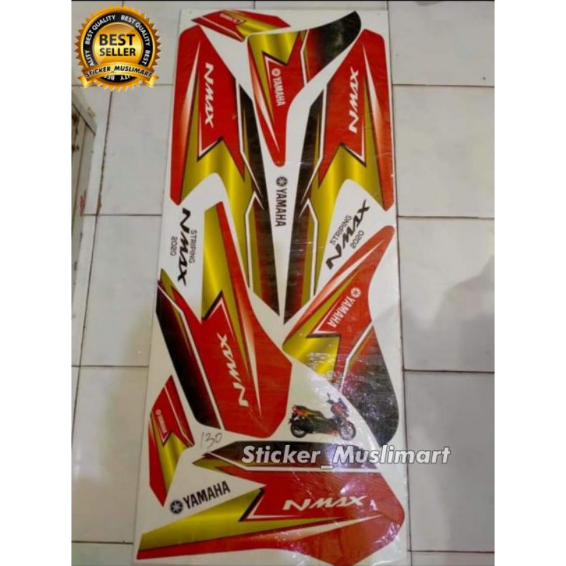 Striping semi full New Nmax 2020 gold biru merah putih variasi motor