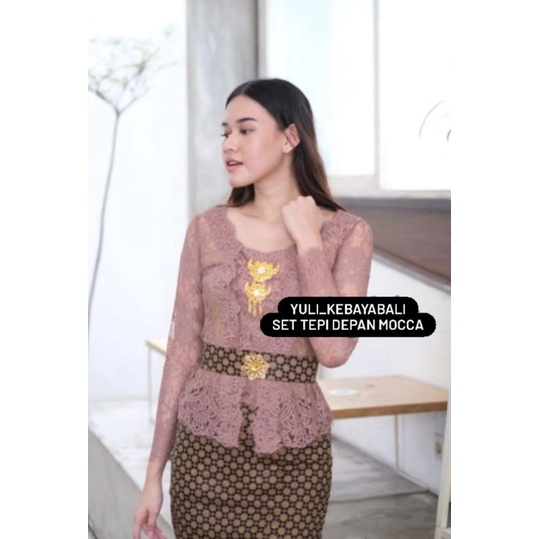 Set Kebaya Bali Semi Italy Modern Tepi Depan | yuli_kebayabali