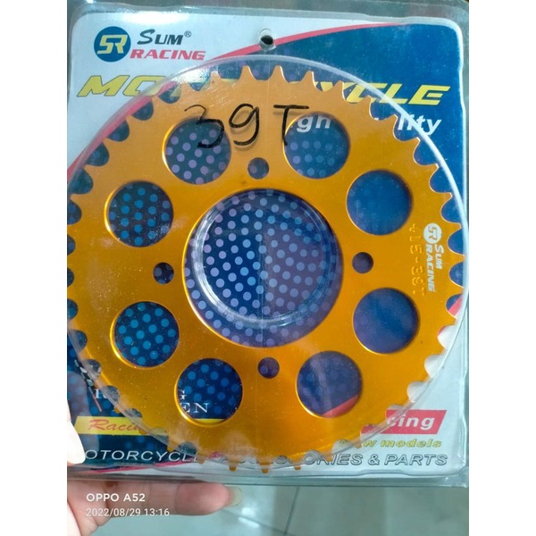 aluminium alloy gear ger gir 415 yamaha rxz/ jupiter/ rxking/ mx sum racing