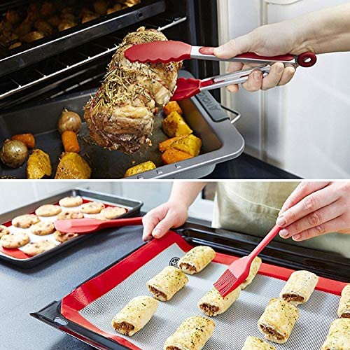 Homekitable Spatula Sutil 10 Pcs Silicone Stainless-8