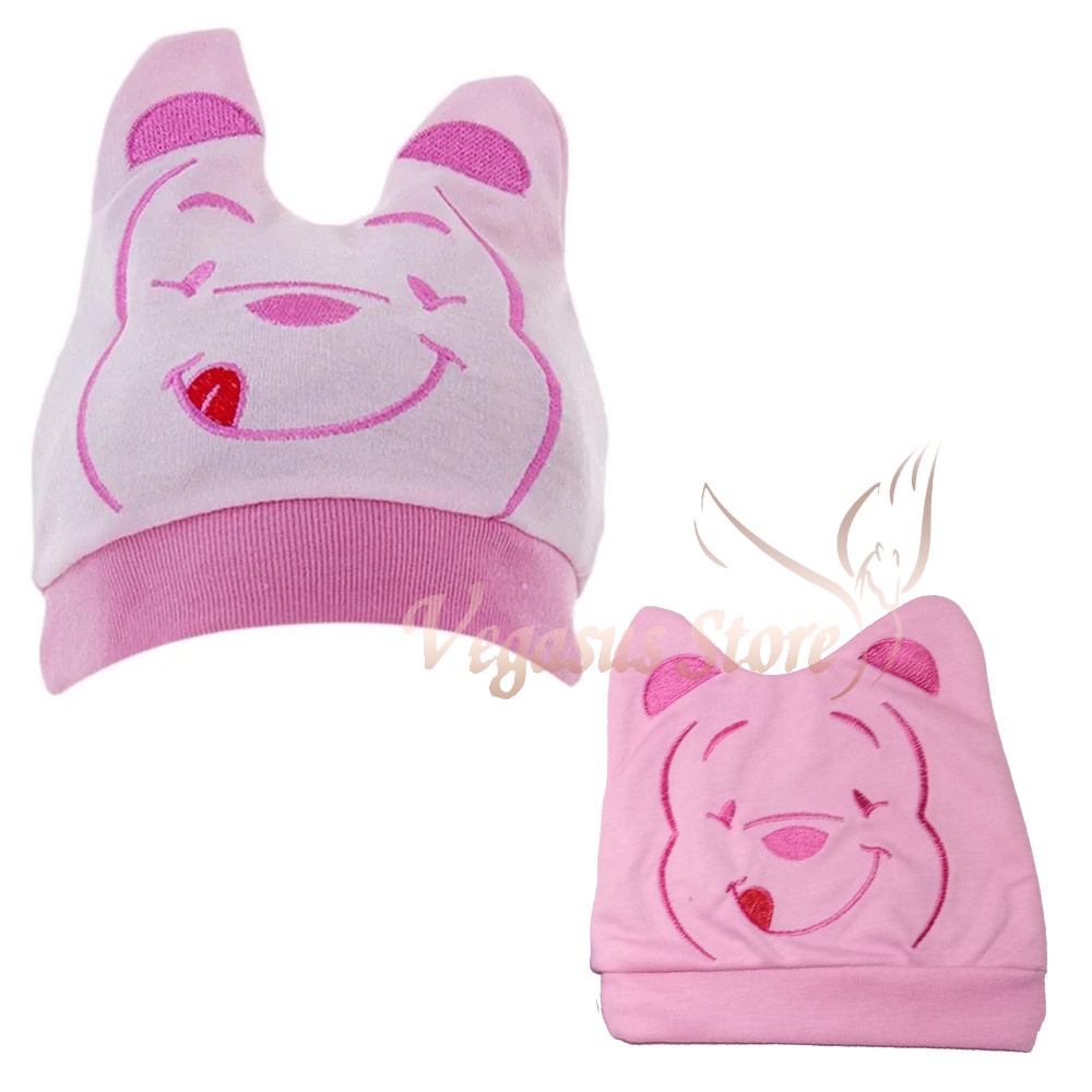 Topi Kupluk Bayi Unisex/Boy&amp;Girl Okiyo Model Kupluk Kuping Newborn 1Pcs-Vegasus Store(COD)