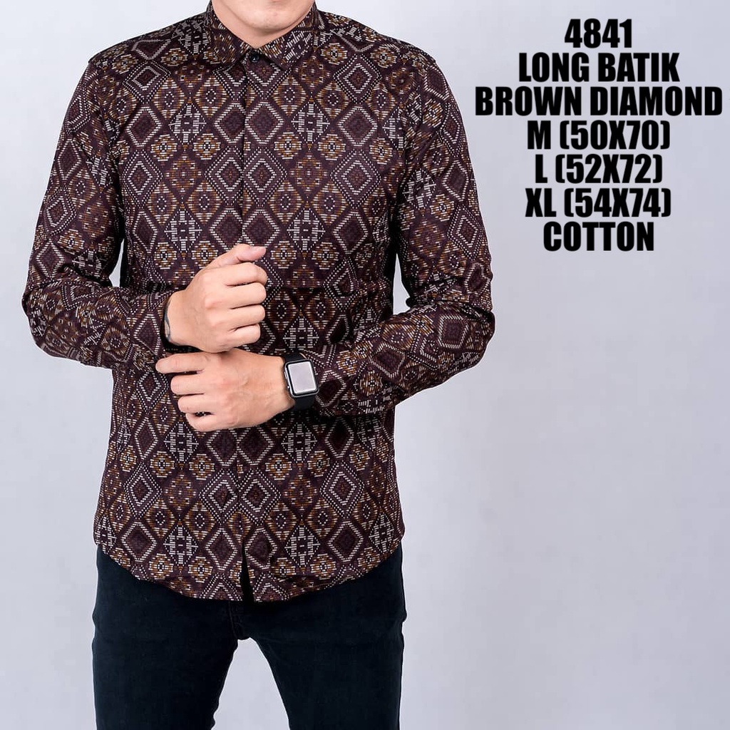 NEW ARRIVAL DISTRO BATIK PRIA BORDIR SOGAN HRB026 BATIKAF NOTOARTO BATIK IPNU-IPNU HEM PRIA bel-Brown 4841