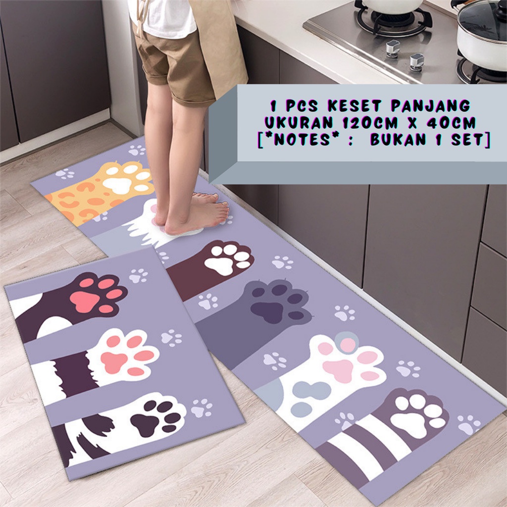 Keset Kaki Ukuran 120cm X 40cm Keset Kaki Kamar Tidur Keset Kaki Dapur Keset Kaki Kamar Mandi Panjan