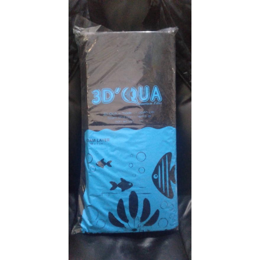 BUSA 3D QUA 50X50X2CM BUSA BIOFIL HITAM BUSA MEDIA FILTER KOLAM