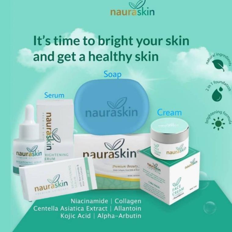 TREND KEKINIAN NAURASKIN Soap / Face Cream / Serum - Sabun Collagen & Whitening 2889 ヒ