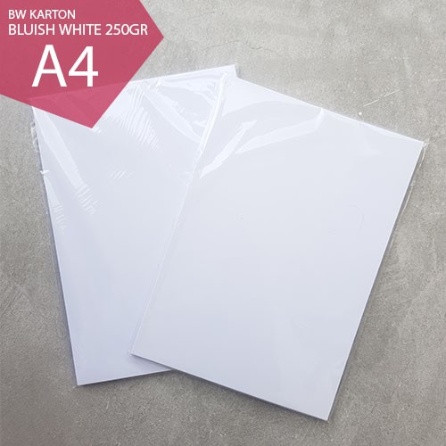 

Kertas Bluish White 250gr A4/ Kertas Gambar/ Kertas Karton BW Putih Isi 50 Lembar