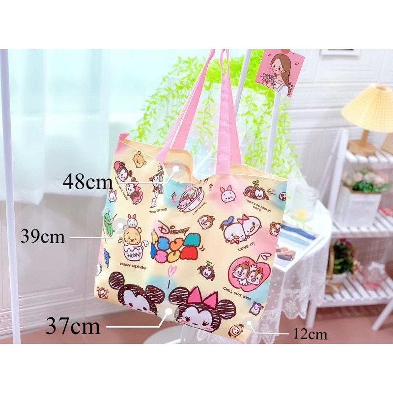 tas kanvas jumbo sanrio hello kitty melody tsumtsum snoopy canvas bag travel TL010