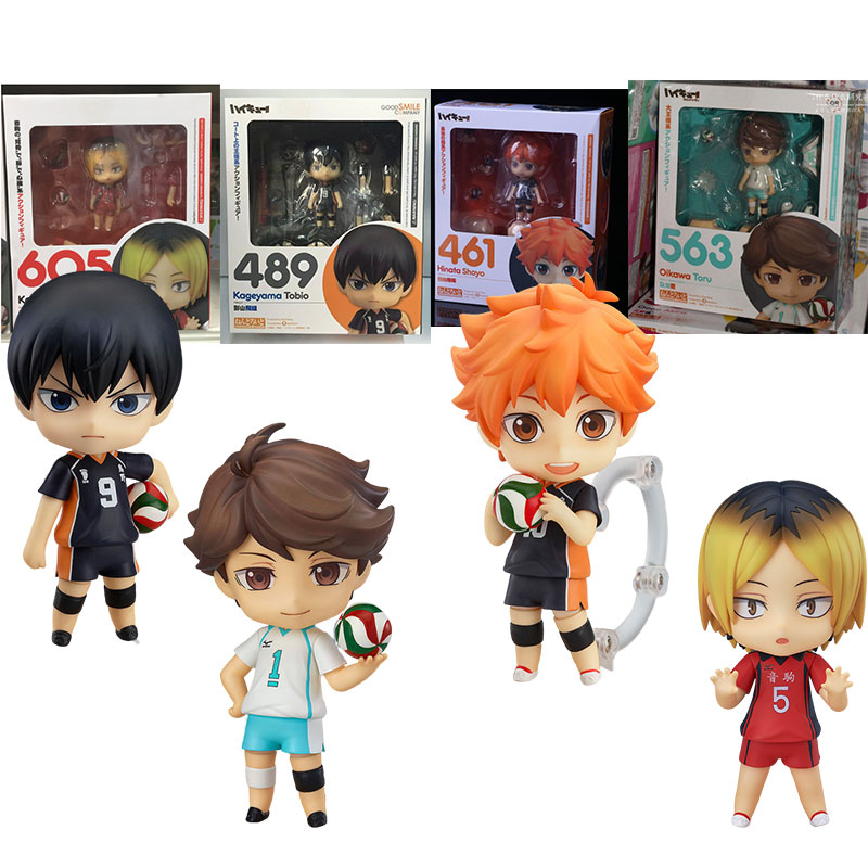 Mainan Boneka Anime Haikyuu Nendoroid Hinata Shoyo Kageyama Tobio Oikawa Tooru Kozume Kenma