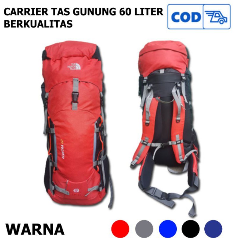 Carrier tnf elektra 60 liter tas gunung