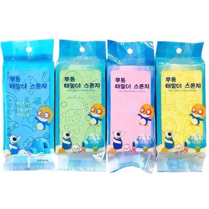 `ღ´ PHINKL `ღ´ Spons mandi penghilang daki sponge pembersih sel kulit mati PORORO gosok punggung badan tangan