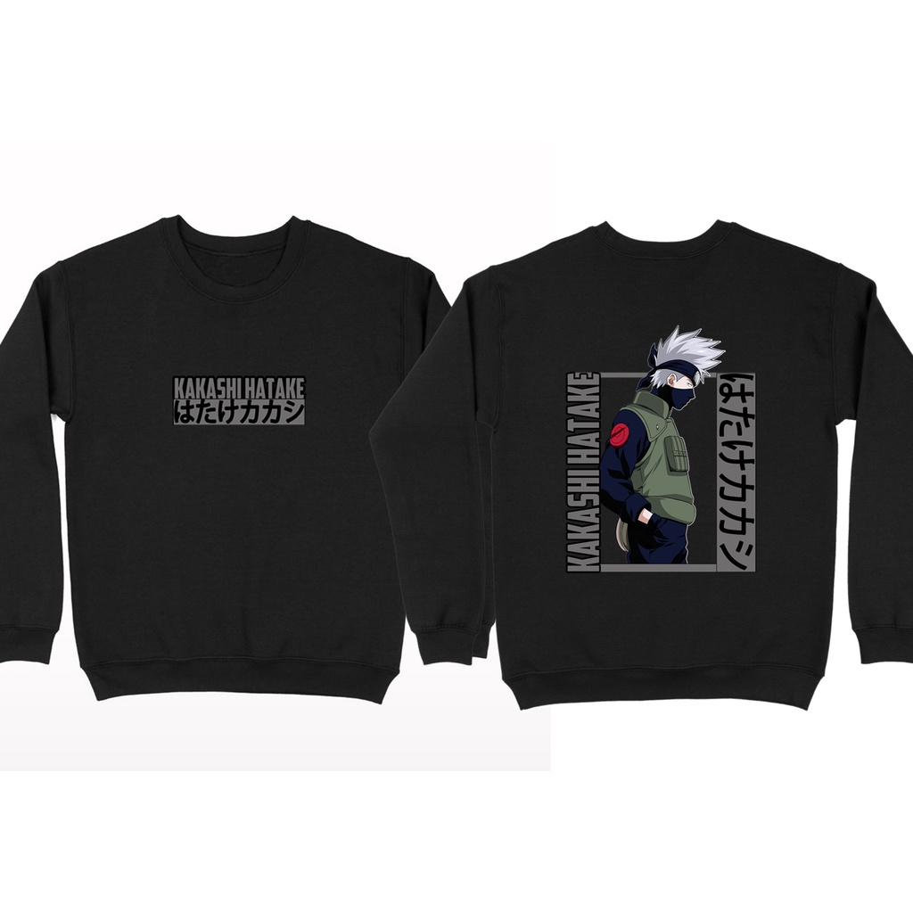 SWEATER CREWNECK ANIME KAKASHI HATAKE MANGA OBITO UCHIHA SASUKE UCHIHA NARUTO UZUMAKI NINJA KONOHA M