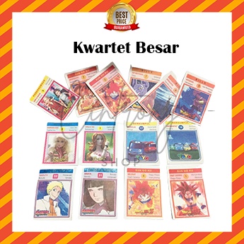 Mainan Kartu Kwartet  Besar & Kecil / Kartu Kwartet Karakter/ Mainan Jadul