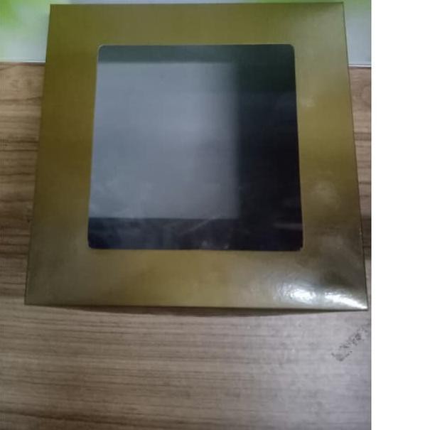 

= << Trend >> BOX/DUS CAKE GOLD UK 25CM DUS KUE EMAS TUTUP MIKA