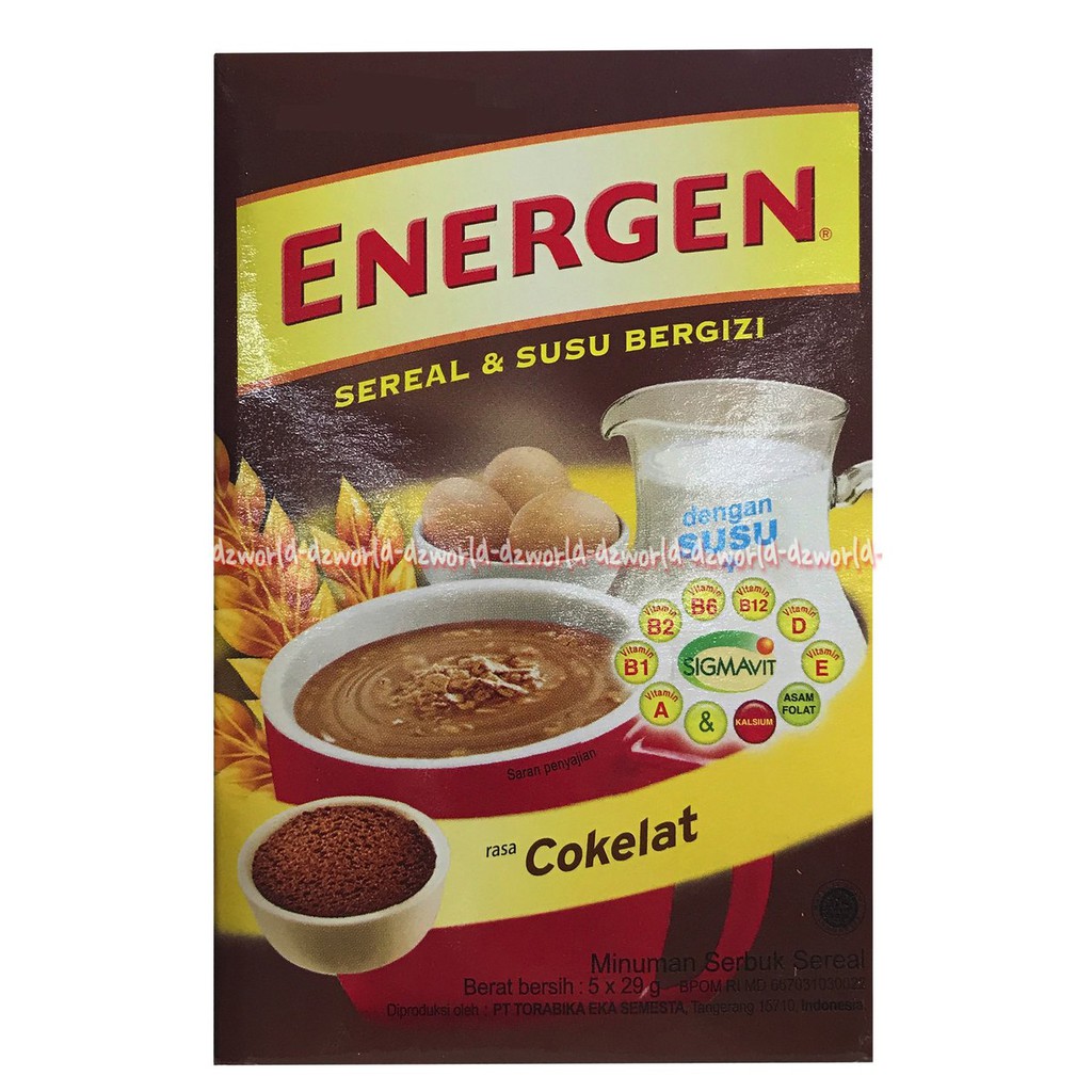 Energen Sereal Dan Susu Bergizi 5sachet Rasa Vanila Coklat Jahe Jagung Kacang Hijau Minuman Makanan Cereal Instan untuk Sarapan