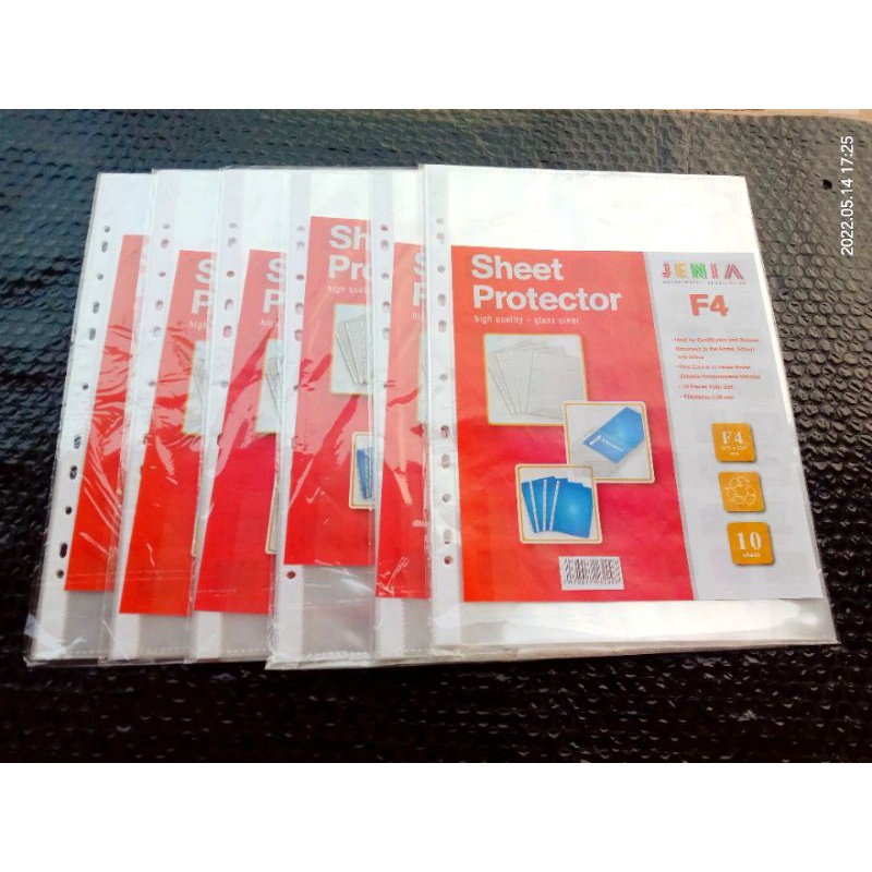 

sheet protector f4 jenia 10 lembar