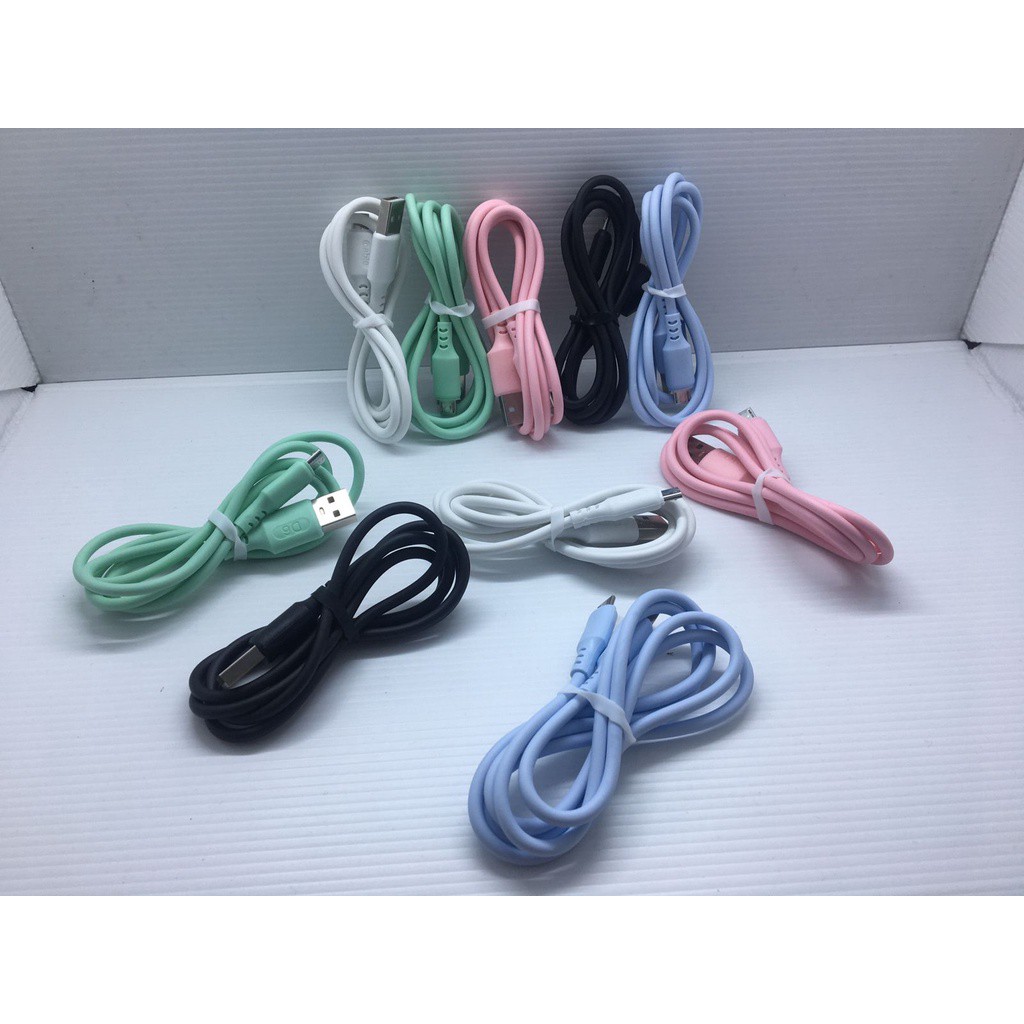 KABEL DATA CHARGER D6 U19 MACARON MICRO USB FOR ANDROID UP TO 2.4A