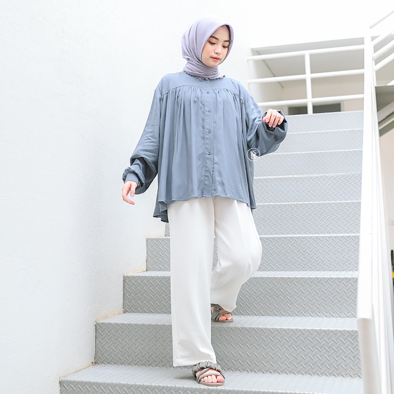 ZIVAA OVERSIZE SHIRT / KEMEJA WANITA / KEMEJA BATWING / KEMEJA OVERSIZE