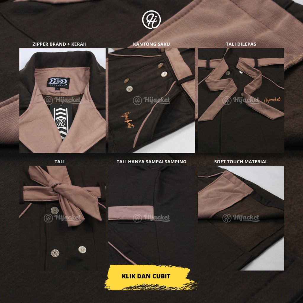 Hijacket® Elnara Series (All Size, XL, XXL) Jaket Wanita Bahan 100% Premium Fleece Asli-4