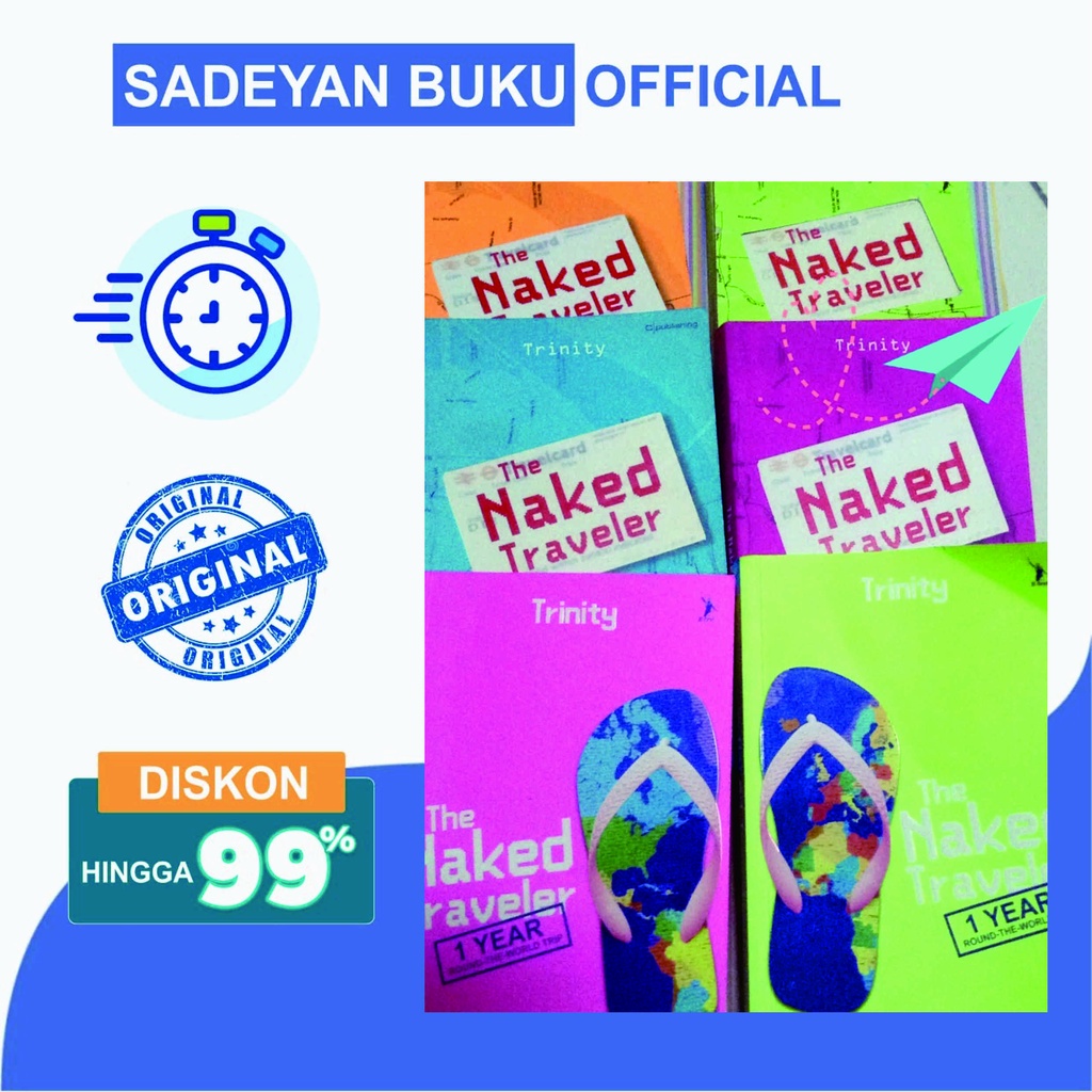 Jual Buku Perjalanan Buku Wisata Buku Traveling Buku Seri The Naked Traveler Trinity Bentang