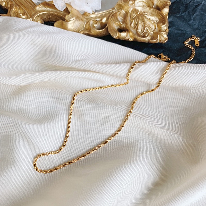 kalung titanium asli tambang polos gelang tangan polos