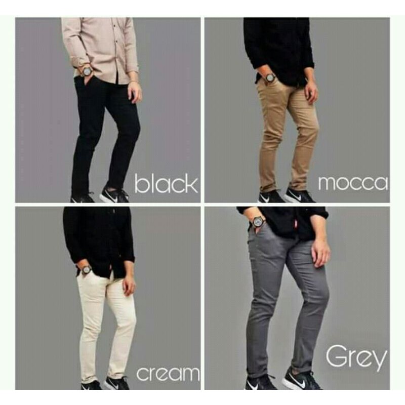 [TERLARIS] CELANA PANJANG PRIA UKURAN 27-38 PREMIUM QUALITY CHINOS SLIMFIT COWOK SKINNY POLOS COWOK