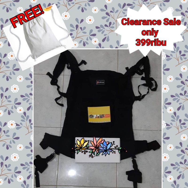 Clearance Sale Gendongan Bayi SSC Andrea Preschool All black