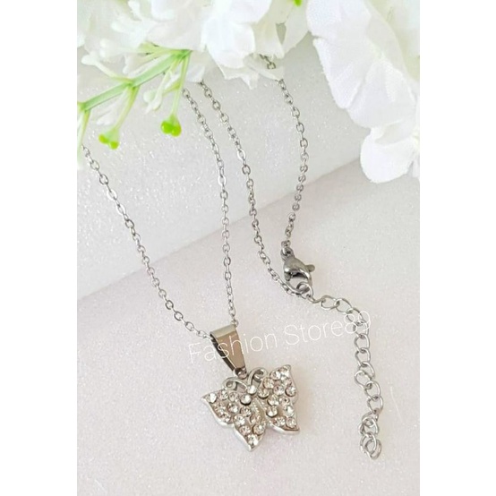 New Kalung Liontin kupu-kupu full permata import titanium antikarat silver gold bestseller