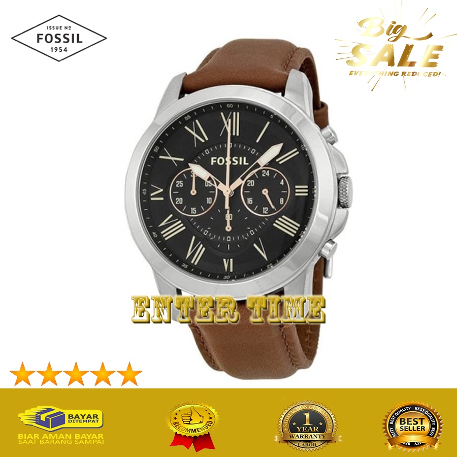 MEGA SALE  JAM TANGAN PRIA F0551L FS4813 FS 4813 LEATHER STRAP JAM TANGAN KASUAL PRIA BAYAR DI RUMAH