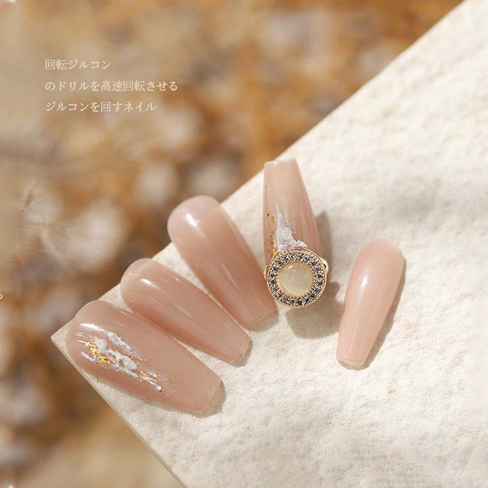 AUGUSTINA Agustina Tahun Baru Nail Art Alloy Zirkon Manik-Manik Transfer Kecepatan Tinggi Berlian Penuh Jepang Berputar Perhiasan DIY Dekorasi Kuku