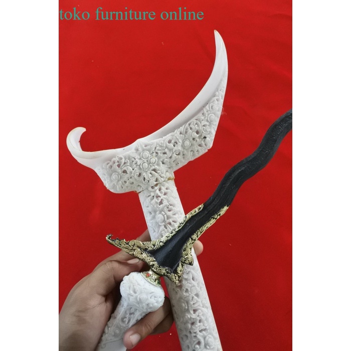

keris langitan MEGANTORO MEGANTARA kinatah warangka ukir g4d1ng kw ldr - bilahan saja