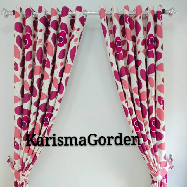 Gorden Blackout Import Jendela Minimalis Hordeng Pintu Motif Bunga