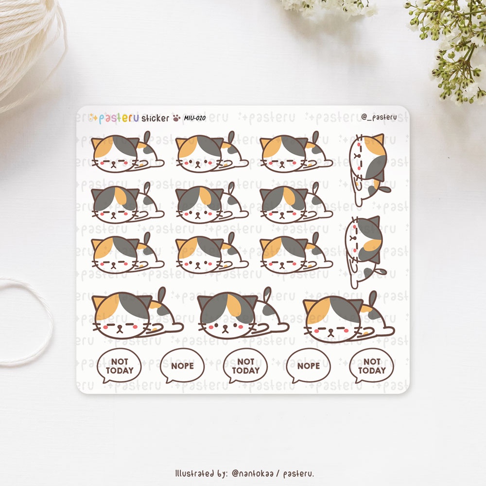 

Cat Not in Mood | Pasteru Planner Journal Sticker