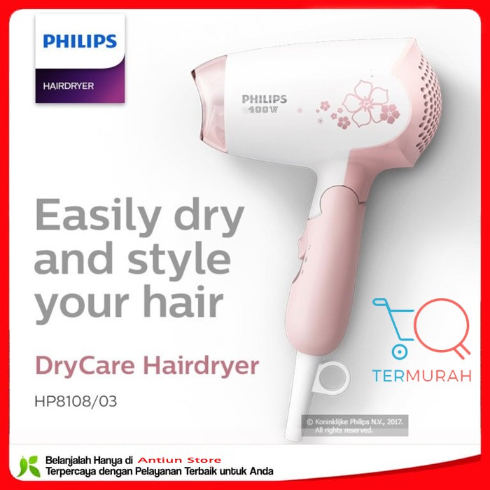 [Termurah] PHILIPS Mini Hair Dryer HP8108