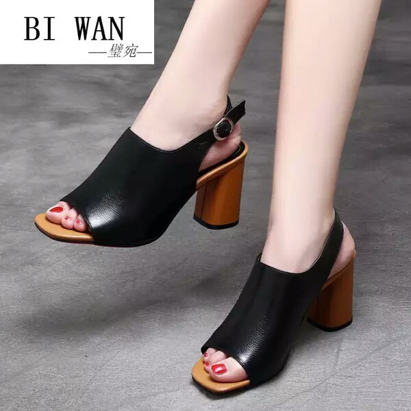 Sepatudari Karin High heels wanita model slop kait belakang KR-HL0012