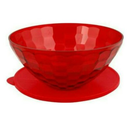 TUPPERWARE Promo Sale  PRISM BOWL 2L 1PCS - MANGKOK SAJI MANGKOK BENING CRYSTAL RED MERAH MEWAH