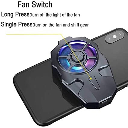 AK03 2In1L1R1 Phone Radiator With RGB Light Phone Cooling Fan Gaming