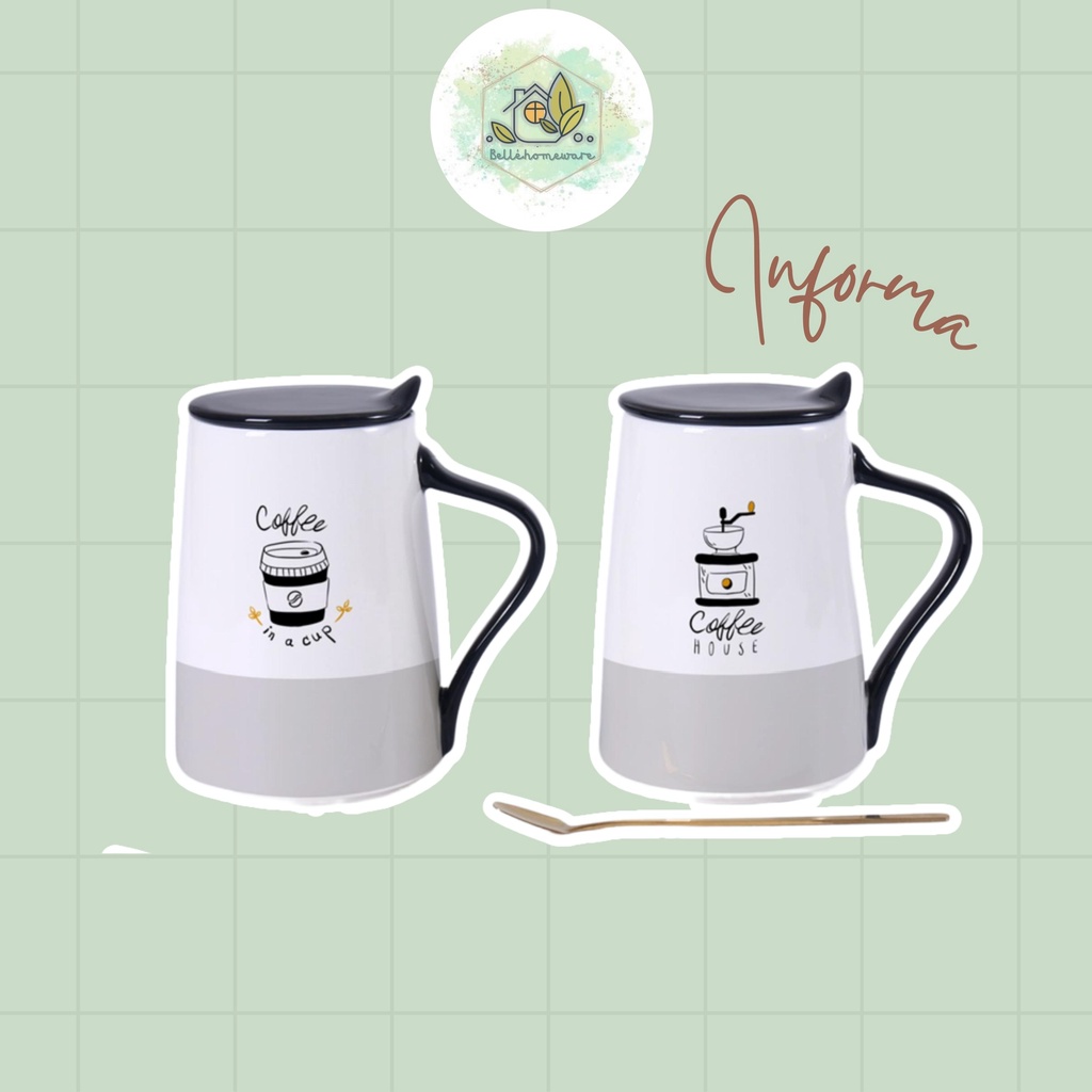 GELAS KERAMIK 1SET 2PCS | GELAS TEH GELAS KOPI | MUG | GELAS MINUM INFORMA