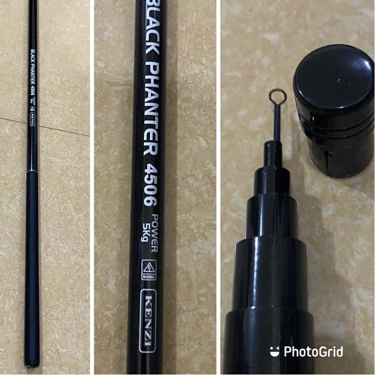 Produk Spesial Joran Tegek Kaku Kenzi Black Phanter Carbon Poles closed length 83cm