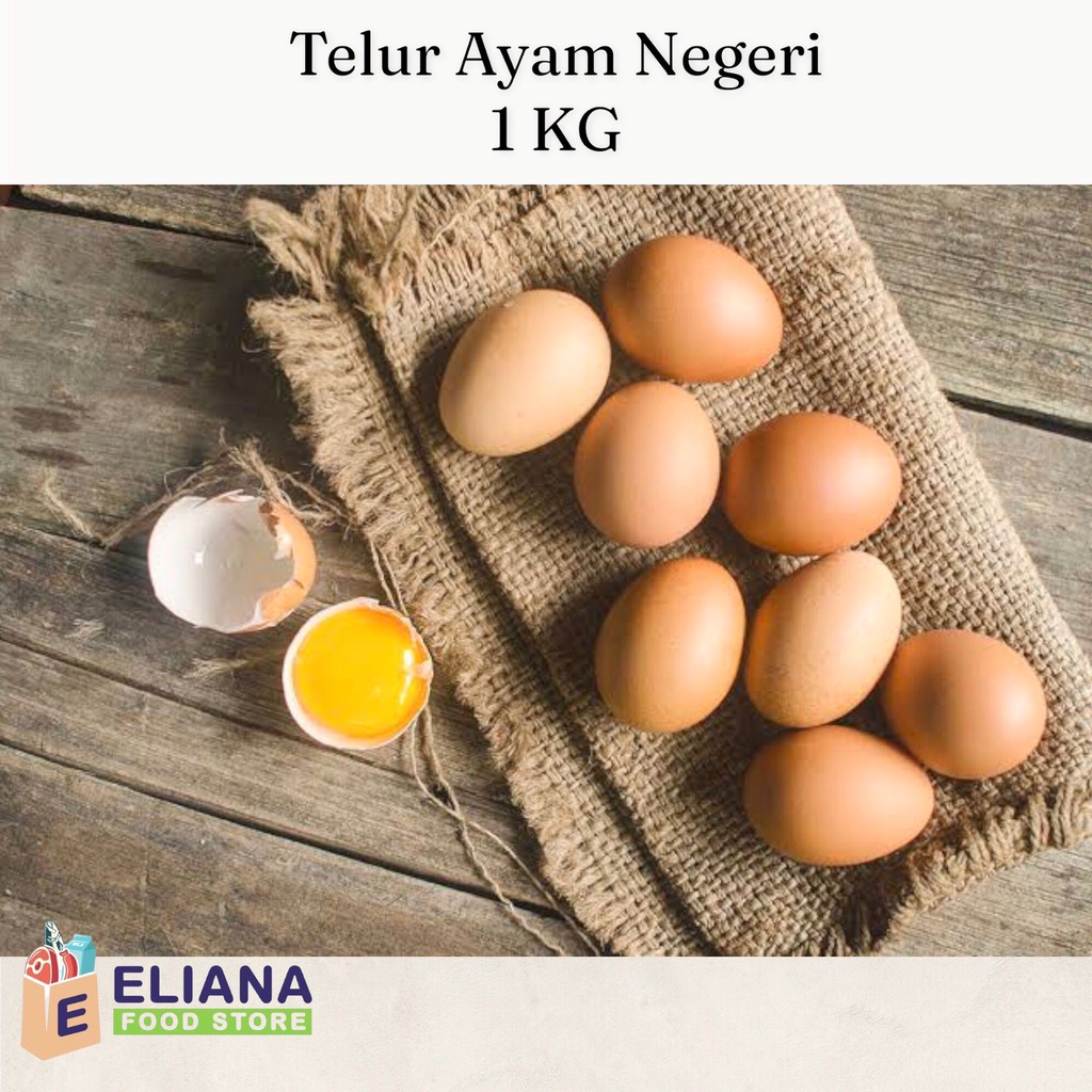 

FRESH TELUR AYAM NEGRI 1 KG / TELOR AYAM NEGRI / EGG 1 KG