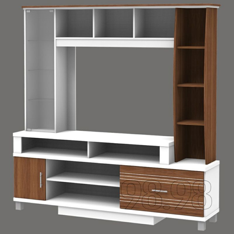 Lemari Hias TV Minimalis 180x180cm - Buffet TV Minimalis - Toppan EU14 - Partisi Sekat Ruangan