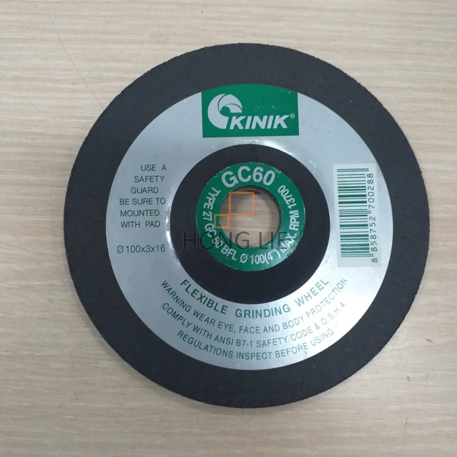 KINIK 4" Batu Gurinda Flexible Kaca Keramik GC60/80/120