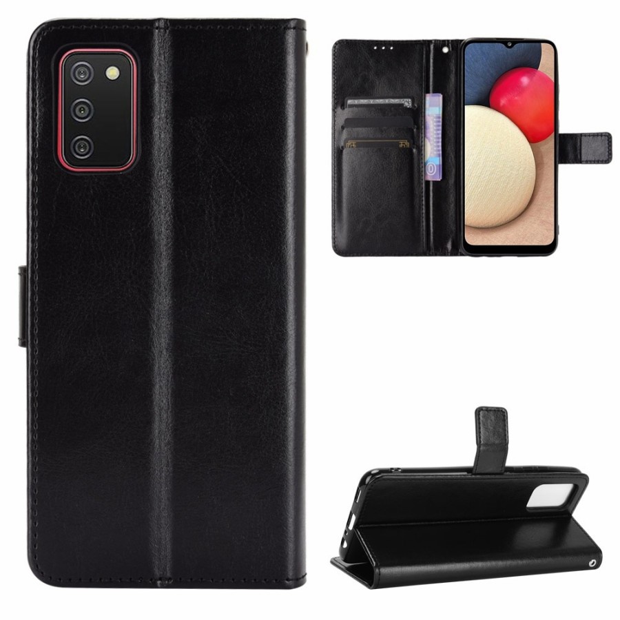 Original Flip Cover Samsung A02s / M02s Wallet Leather Case Dompet