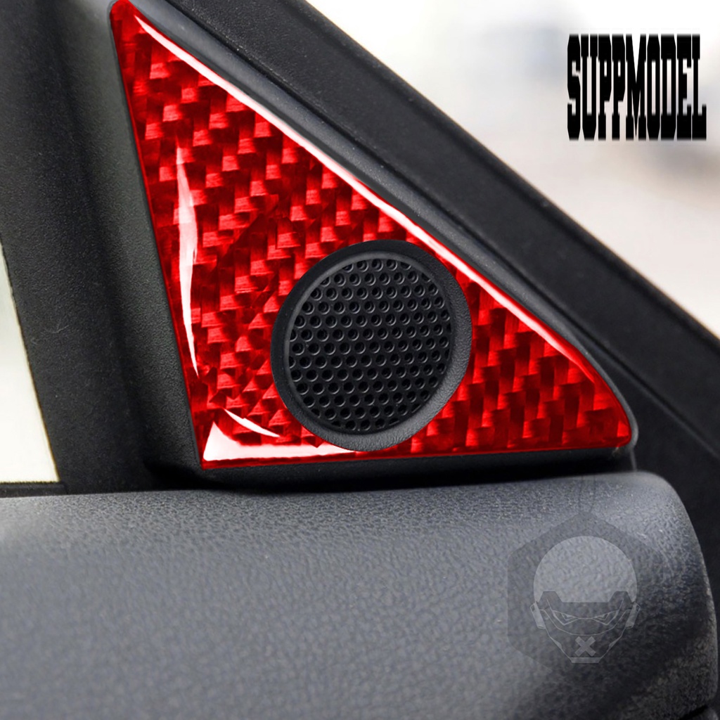 Suppmodelx 4Pcs Stiker Carbon Fiber Cover Panel Pintu / Interior Mobil GTR R35 2008-2016