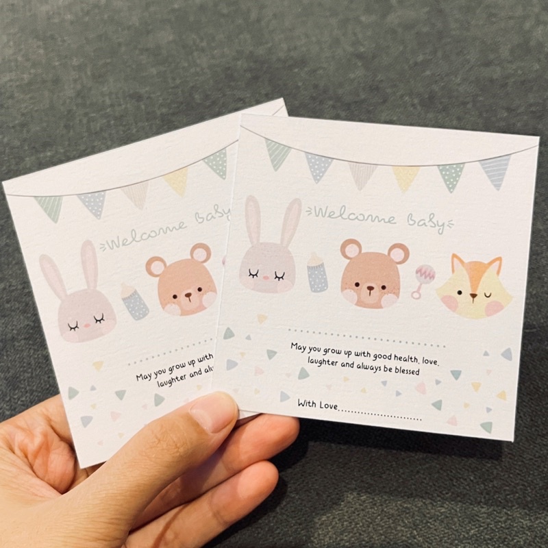 KARTU UCAPAN WELCOMING BABY NEW BORN KELAHIRAN BAYI GREETING CARD 03-1