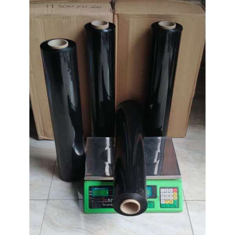 Plastik Wrapping Strech Film NON Food Grade 300 m x 50 cm x 20 micron / Plastik Wrapp Hitam Hitam