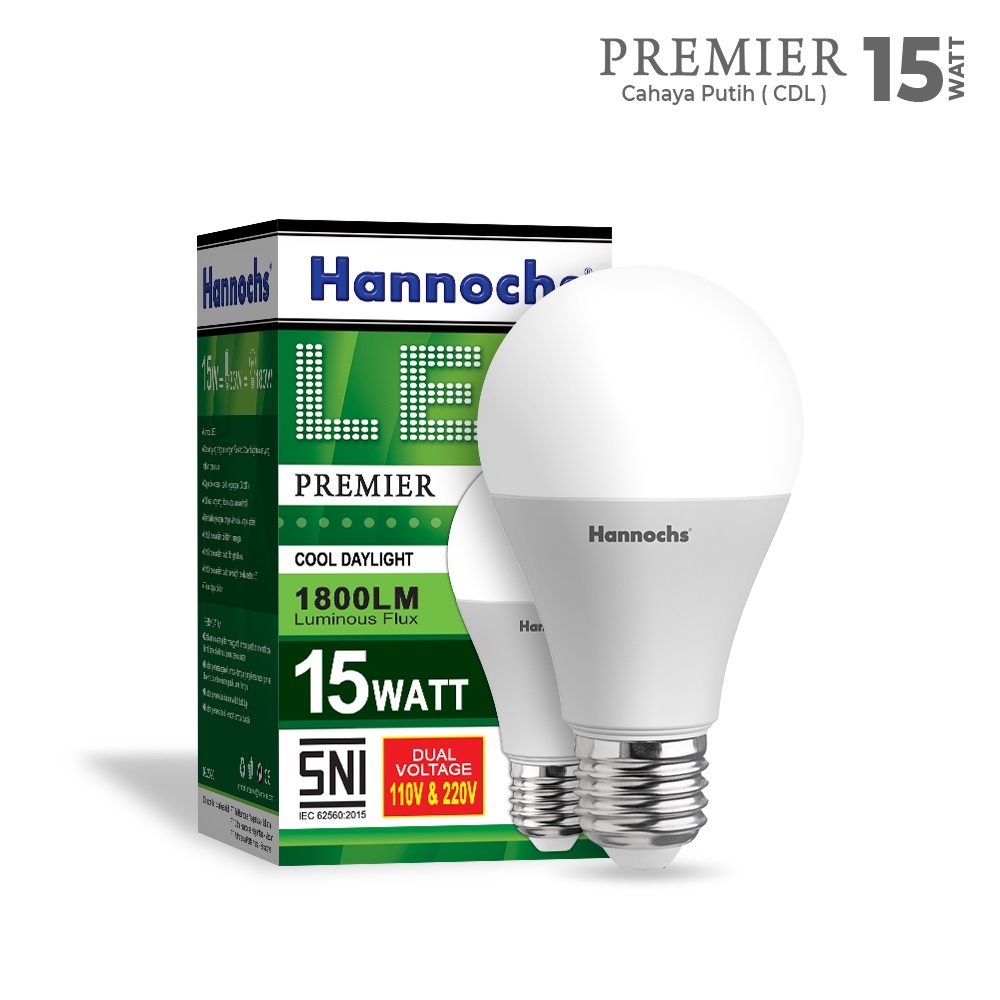 Hannochs Lampu LED Premier 15 Watt - Cahaya Putih