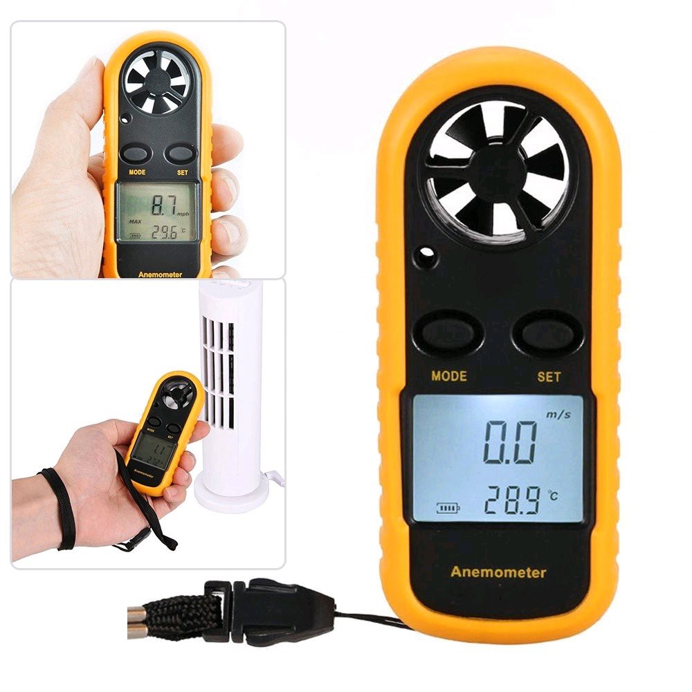 Jual Digital Anemometer Thermometer Alat Ukur Kecepatan Angin Suhu